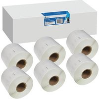 Etikettenrollen für Etikettendrucker ersetzt Dymo S0722430/99014 weiß, 54,0 x 101,0 mm, 6 x 220 Etiketten von Neutral