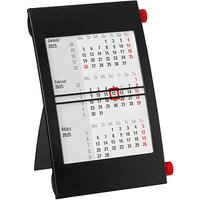 Tischkalender Drehkalender 2025/2026 schwarz/rot von Neutral