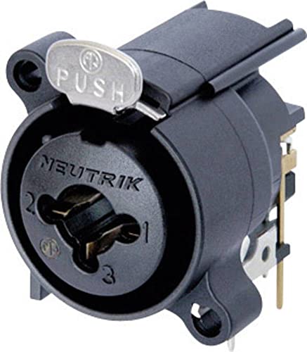 Neutrik NCJ6FA-H XLR-Steckverbinder Flanschbuchse, Kontakte gewinkelt Polzahl (num): 3 Schwarz von Neutrik