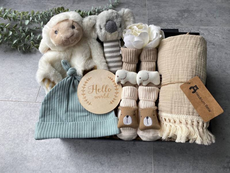 Willkommen in Der Welt, Neues Baby-Geschenk, Baby-Junge, Baby-Mädchen-Geschenk, Neugeborenen Geschenk, Neue Baby-Geschenkbox, Baby-Geschenkkorb von NeutrumBear