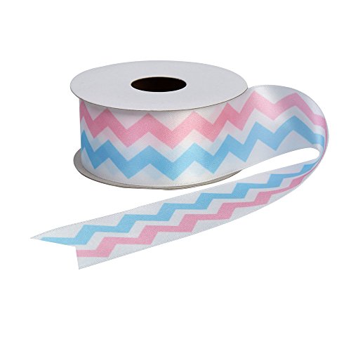 Neviti Pattern Works Stoff-Geschenkband, Zickzack, Pink/Blau von Neviti