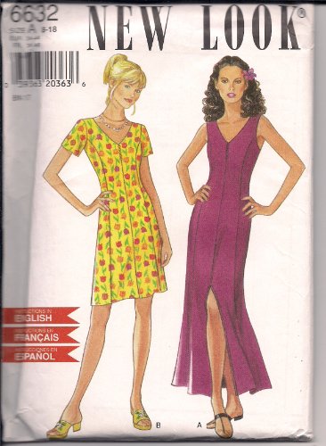 New Look 6632 Misses Summer Dress Pattern with sleeve and length variations Size A 8-18 by New Look von New Look