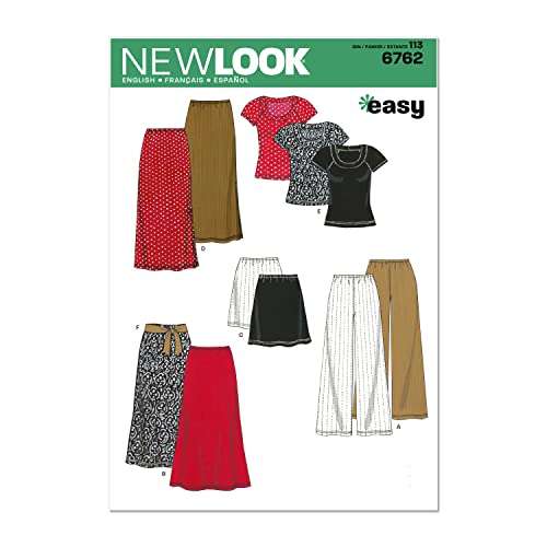 New Look Sewing Pattern 6762: Misses Separates, Size A, paper, Multicoloured, A (XS-S-M-L-XL) von New Look