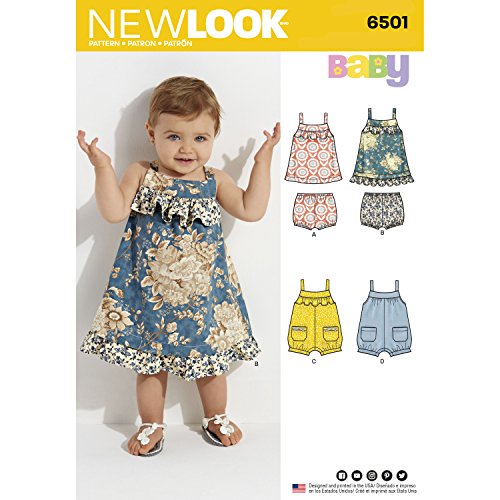 New Look D0570 // 6501 Schnittmuster für Babykleid und Strampler, getrennt Größe A (Bitte beachten Sie: von New Look