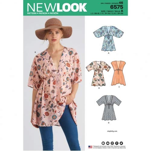 New Look Schnittmuster 6575 Oberteile und Tunika A (XS-S-M-L-XL) von New Look