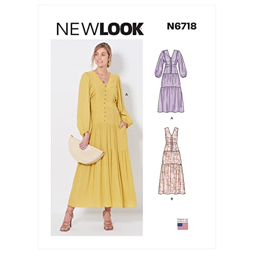 New Look UN6718A Damen Kleid A (8-10-12-14-16-18-20) von New Look