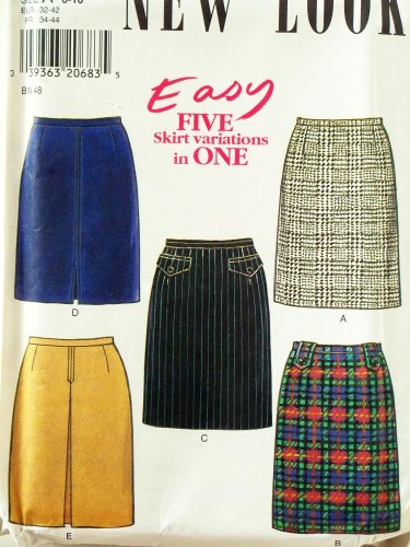 OOP New Look Pattern 6675. Misses Sizes 6;8;10;12;14;16 Skirts. Easy. by New Look von New Look