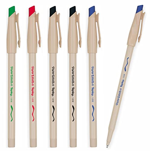 Newell Brands Replay Kugelschreiber, radierbar, 1,0 mm, mittlere Spitze, Schwarz, Blau, Rot, Grün, 6 Stück Newell Brands Replay Kugelschreiber, radierbar, 1,0 mm, mittlere Spitze, Schwarz, Blau, Rot, Grün, 6 Stück von Newell Brands