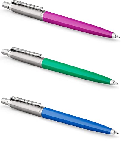 Parker Jotter Originals Kugelschreiber 90er Jahre, Magenta, Grün und Blau, 3 Stück von Newell Brands