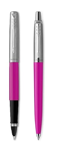 Parker Jotter Tintenroller und Kugelschreiber, magenta, Doppelpack, schwarze Tinte von Newell Brands