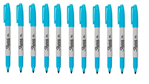 Sharpie Permanentmarker, feine Spitze, Surf, 12 Stück von Newell Brands