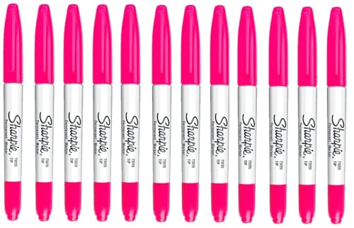 Sharpie Twin Tip Marker für feine und ultrafeine Spitze, Hellrosa, 12 Stück von Newell Brands