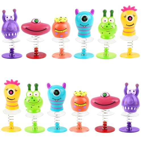 Newhope 12 Stück Monster Springspielzeuge，Partygeschenke für Kinder，Springendes Monster，Monster Party Deko，Partygeschenke für Kinder, Spielzeug, Geburtstagsgeschenke（6 Farben） von Newhope