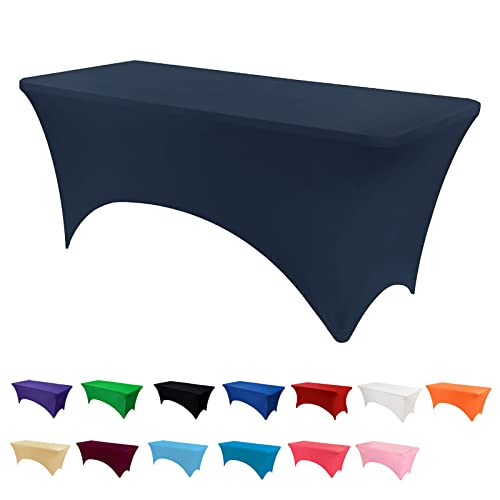 Newthinking Stretch-Tischdecke, 183 cm, Spandex-Tischdecken, waschbar und knitterfrei, rechteckig, dehnbar, Tischdecke, resistent für Bankett, Hochzeit, Party, Messen, 183 x 76 x 76 cm (L x B x H) von Newthinking