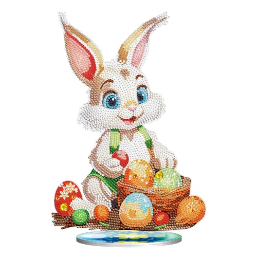 Diamond Painting Ostern, 5D Diamond Painting Frühling Kaninchen Diamant Painting Set DIY Diamant Painting Osterhase Kunst Malerei Diamond Painting Deko für Handwerk (C) von Nexoria