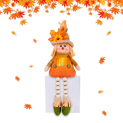 Herbstdeko Wichtel mit Licht, Herbst Deko Wichtel Herbst Dekoration Wichtel Plüsch Herbsternte Beleuchtete Wichtel Figuren Halloween Herbstwichtel mit Licht Zwerg Plüsch für Herbstdeko Tisch (A) von Nexoria