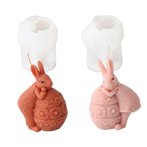 Silikonform Ostern, Osterhasen Silikonformen Silikonformen Gießformen Ostern Ostern Kaninchen Silikonformen Gießformen Ostern Hase Backform Osterhase Silikonform DIY Hasenform Für Ostern (2pcs) von Nexoria