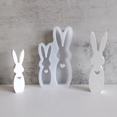 Silikonform Ostern Hase, Silikonformen Gießformen Ostern Silikonform Hase mit Ostereier Gipsformen zum Gießen Gießformen Silikon Ostern Gießform Ostern Silikonformen Ostern für Gips Kerzen (B) von Nexoria