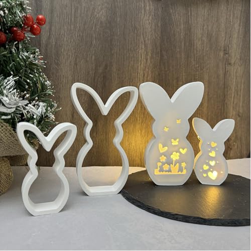 Silikonformen Gießformen Ostern, 2 Stück Hase Silikonform Ostern Gießformen Silikon Ostern Silikonform Hase Silikonform Frühling Gießform Hase Gips zum Gießen Ostern Giessform Ostern für Handwerk (B) von Nexoria