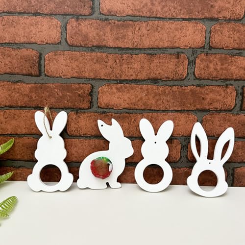 Silikonformen Gießformen Ostern, 4 Stück Silikonform Ostern Anhänger Osterhase Gießformen zum Gießen Silikonform Hase Anhänger Gießform Ostern Anhänger Giessform Silikon Ostern für Gips Kerzen (A) von Nexoria