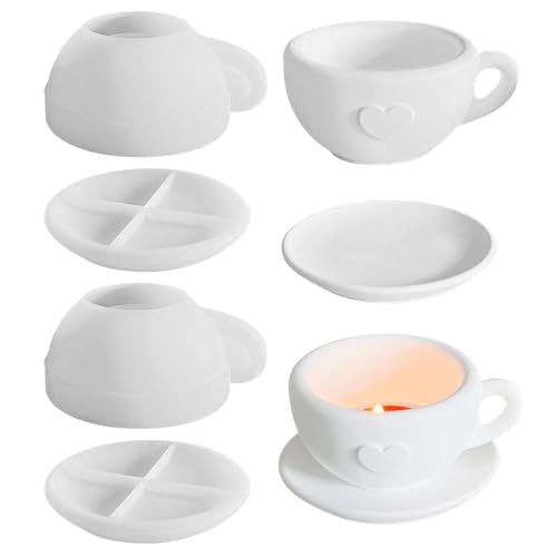 Silikonformen Gießformen Weihnachten, Silikonform Weihnachten Kerzenhalter Silikonform Tasse mit Deckel Silikonform Kerzen Kerzenglas Gießform Kerzenhalter Silikonform Dose für Weihnachten (B) von Nexoria