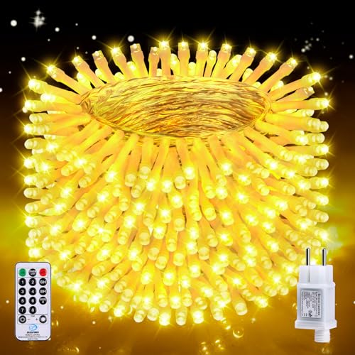 Nextronix Lichterkette Außen, 30m 300LED Lichterkette Innen mit Timer, 8 Modi Lichterkette Weihnachtsbaum Outdoor, IP44 Wasserdicht Lichterkette Außen Strom für Balkon Garten Party Weihnachten von Nextronix