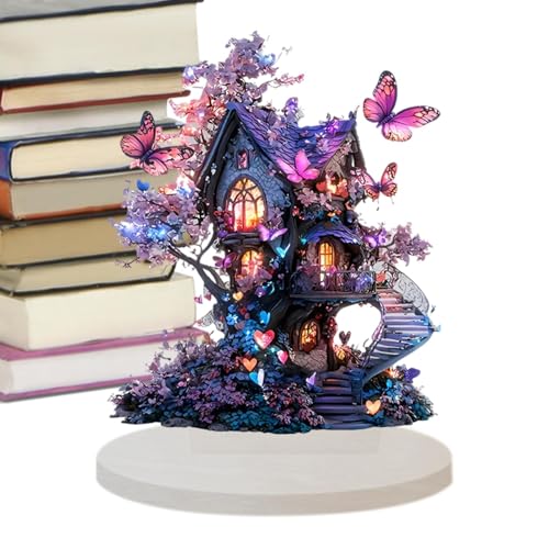 Nexusectar Fairy House Decor - Flaches Acrylfutter -Schmetterlings -Hausdekor, Tischstoffstück, Desktop -Ornamente, Urlaubsdekorationen, Dekorativ Für Wohnzimmer In Heimat von Nexusectar