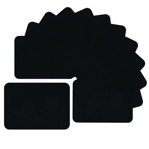 12 STÜCKE Nylon Reparatur Flicken, Wasserdichte Leichte Aufnäher für Kleidung zum Aufbügelnund Dekorationsset für Kleidung Daunenjacke Zelt Stoff Tasche Loch (7,5x10,5cm) (Schwarz) von Nhgkju