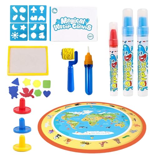Nhujevkom Wasser-Doodle-Matte, Doodle-Zeichenmatte, lustiges Graffiti-Pad, 80 x 80 cm, wiederverwendbare Leinwand, multifunktionales Lernspielzeug für Kinder, Geburtstag, Klassenzimmer, Wohnzimmer Nhujevkom Wasser-Doodle-Matte, Doodle-Zeichenmatte, lustiges Graffiti-Pad, 80 x 80 cm, wiederverwendbare Leinwand, multifunktionales Lernspielzeug für Kinder, Geburtstag, Klassenzimmer, Wohnzimmer von Nhujevkom