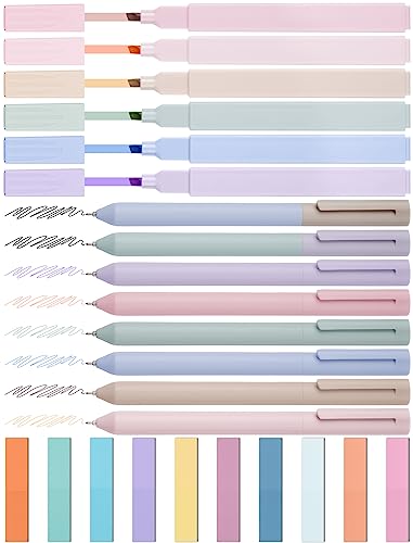 Niv Art 14 Textmarker Pastell Set, Morandi Farben, Kein Durchbluten Bibelmarker & Gelstifte, Aesthetic Bible Marker mit Haftnotizen und Aufbewahrungsbox, Perfekt für Journal, Bibel, Schulbedarf von NiArt