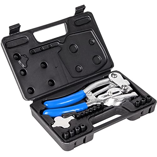 NiQinWuKin Lochstanzer-Werkzeug-Set, Metall, professionell, strapazierfähig, 0,9 cm bis 9/32 Zoll, für Aluminium, Messing, Stahlblech und mehr, mit Aufbewahrungsbox (blau) von NiQinWuKin