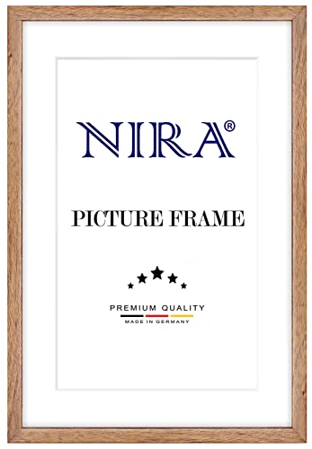 NiRa Massiv Holz Bilderrahmen Schmal 25 x 40 cm in Rustikal-Braun | Farbe und Größe wählbar | Rahmen für Poster | Puzzle | Foto collage HD079 von NiRa