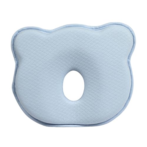 Niceyoeuk Kissen für Neugeborene, um einen flachen Kopf zu verhindern, Anti-Flachkopf-Kissen, um einen flachen Kopf zu verhindern, Baby-Kopfformungskissen (Blau - 04, 25 x 23 x 3 cm) von Niceyoeuk