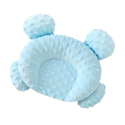 Niceyoeuk Kissen für Neugeborene, um einen flachen Kopf zu verhindern, Anti-Flachkopf-Kissen, um einen flachen Kopf zu verhindern, Baby-Kopfformungskissen (Blau - 08, 25,5 x 28 cm) von Niceyoeuk