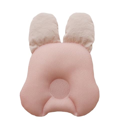 Niceyoeuk Kissen für Neugeborene, um einen flachen Kopf zu verhindern, Anti-Flachkopf-Kissen, um einen flachen Kopf zu verhindern, Baby-Kopfformungskissen (Rosa - 05, 31 x 19 x 5 cm) von Niceyoeuk