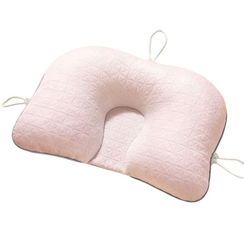 Niceyoeuk Kissen für Neugeborene, um einen flachen Kopf zu verhindern, Anti-Flachkopf-Kissen, um einen flachen Kopf zu verhindern, Baby-Kopfformungskissen (Rosa - 06, 42 x 30 cm) von Niceyoeuk