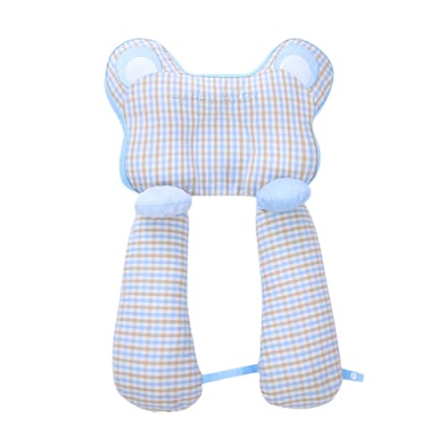 Niceyoeuk Kopfkissen für Neugeborene, weiches und atmungsaktives Babykissen zum Schlafen, ergonomisches Design, waschbar (Hellblau, 48 x 38 x 14 cm) von Niceyoeuk