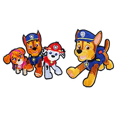 Mono-Quick Applikationen "Paw Patrol", Größe: 6–8 cm, Inhalt: 2 Stück von Nickelodeon