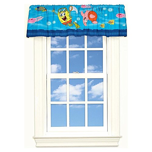 Nickelodeon Spongebob Schwammkopf Fenstervolant, 43,2 cm B x 127,7 cm L, Polyester, verdunkelnd, maschinenwaschbar von Nickelodeon