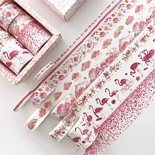 Nicole Knupfer 8 Rollen Washi Tape Set, Dekoratives Klebeband, DIY Papier Tape,Kollektion für Bastler, verschönert Journals, Karten und Scrapbooking (F) von Nicole Knupfer