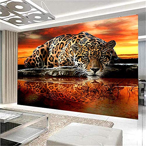 Nicole Knupfer 5D DIY Diamond Painting Kits,Leopard Full Bohrer Handgemachtes Crystal Strass Stickerei Cross Stitch Home Wanddekoration (90x60cm) von Nicole Knupfer