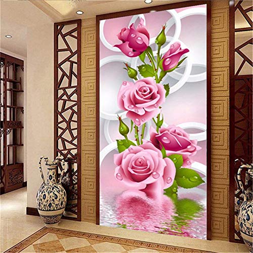 Nicole Knupfer 5D DIY Rose Diamant Painting Bilder Full Set, 5D Diamant Malerei, Strass Stickerei Painting Diamond Dekoration für Wall Decoration (50x100cm,Rosa) von Nicole Knupfer