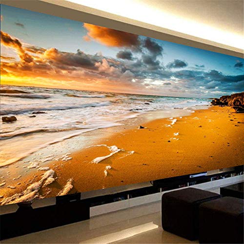 Nicole Knupfer 5D Diamant Painting Kit Full Bohrer Strand Sonnenuntergang Diamond Malerei Strass Handgemachtes Wohnzimmer Schlafzimmer Wanddekoration (200x80cm) von Nicole Knupfer