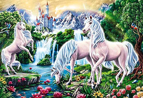 Nicole Knupfer 5D Diamant Painting Kit Pferd Full Bohrer DIY Diamond Painting Handgemachtes Einhorn Malerei Wohnzimmer Wanddekoration (4,40x50cm) von Nicole Knupfer