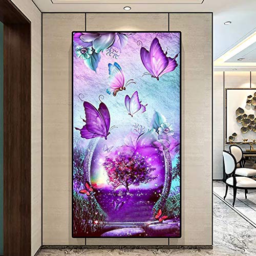 Nicole Knupfer 5D Diamant Painting Kit Schmetterling DIY Diamond Painting Strass Kreuzstich Arts Craft Home Wanddekoration (50x100cm) von Nicole Knupfer