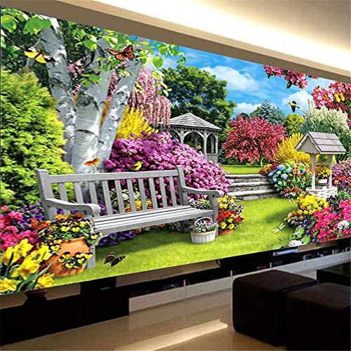 Nicole Knupfer 5D Diamond Painting Rhinestone Garten Diamant Malerei DIY Mosaik Bild Handarbeit Basteln Wohnkultur (120x50cm) von Nicole Knupfer