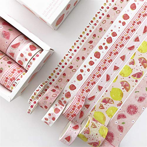 Nicole Knupfer 8 Rollen Washi Tape Set, Dekoratives Klebeband, DIY Papier Tape,Kollektion für Bastler, verschönert Journals, Karten und Scrapbooking (E) von Nicole Knupfer