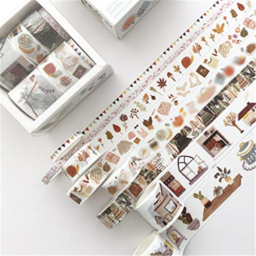 Nicole Knupfer 8 Rollen Washi Tape Set, Dekoratives Klebeband, Kollektion für Bastler, DIY Basteln, verschönert Journals, Planer, Karten und Scrapbooking (Tägliches Mädchen) von Nicole Knupfer