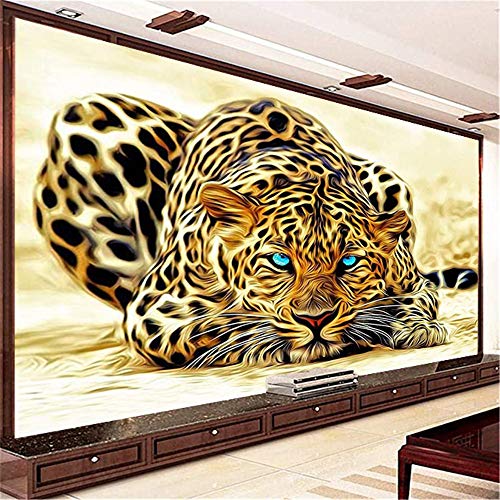 Nicole Knupfer DIY 5D Diamant Painting Set,Leopard DIY Diamant Malerei Full Stickerei Strass Malerei für Home Wand Dekor (120x80cm) von Nicole Knupfer