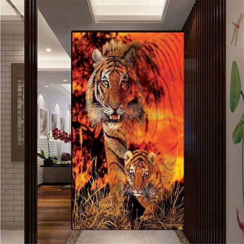 Nicole Knupfer DIY 5D Diamant malerei Kits,Crystal Strass Tiger Stickerei Diamond Painting für Cross Stitch Home Wall Decor (50 x 80cm) von Nicole Knupfer